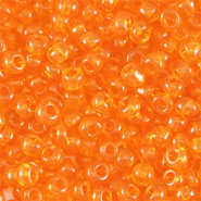 Glas rocailles kralen 8/0 (3mm) Transparent orange